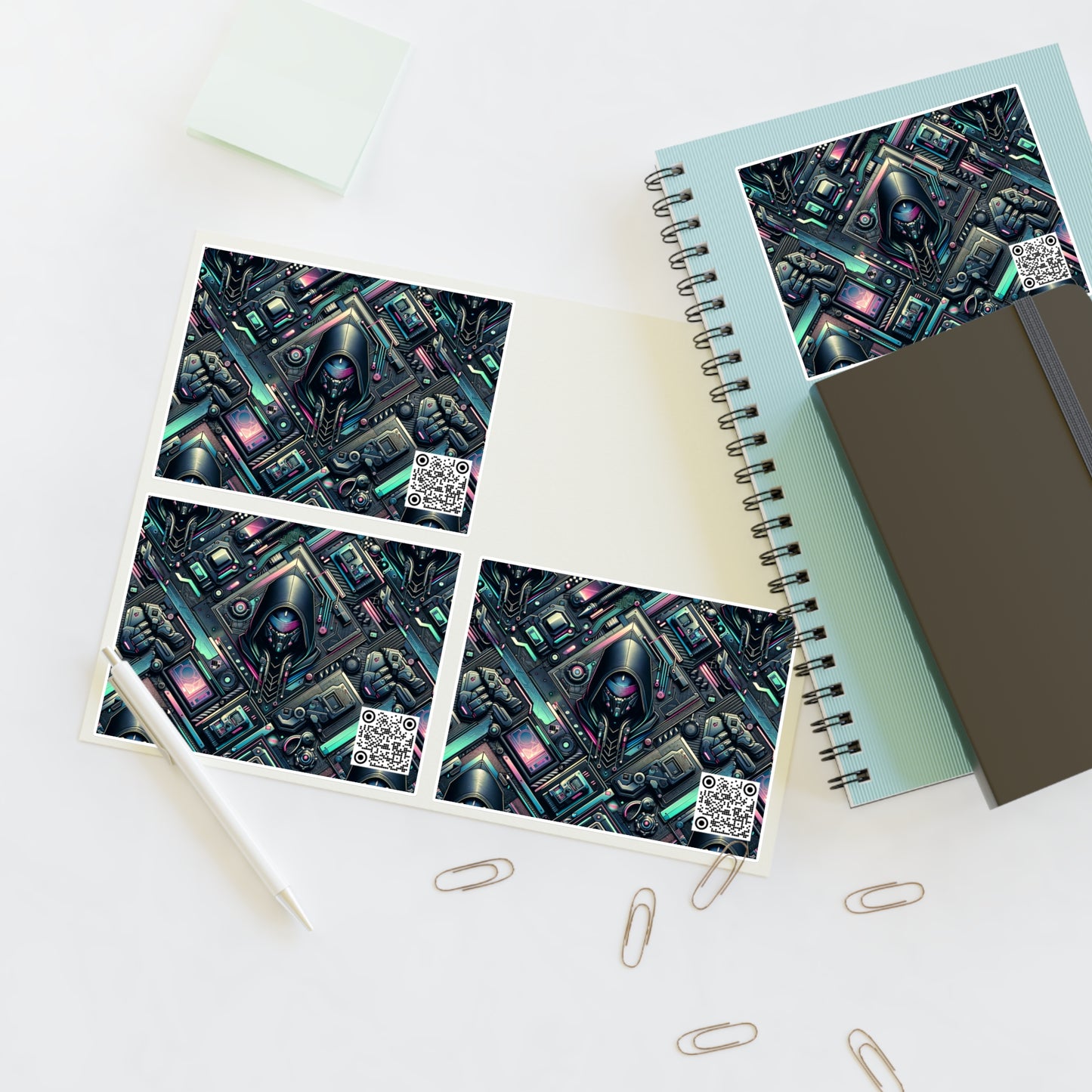 Tech-Inspired Graphics Tech-Forward Streetwear Sticker Sheets - 8404 Design-55