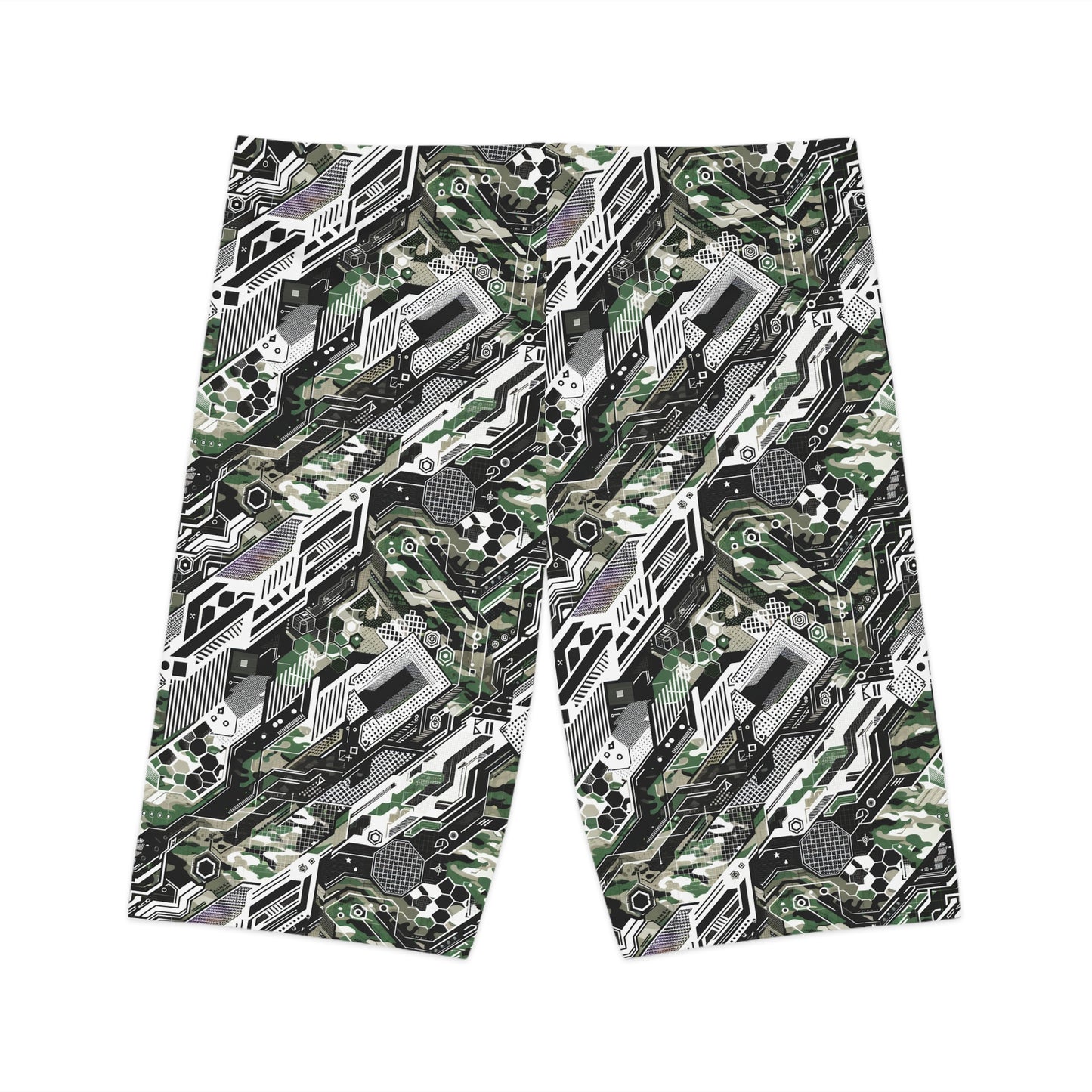 Tech Camo Fusion Tech-Forward Streetwear With a Futuristic Edge Women's Bike Shorts - 8404 Design-46