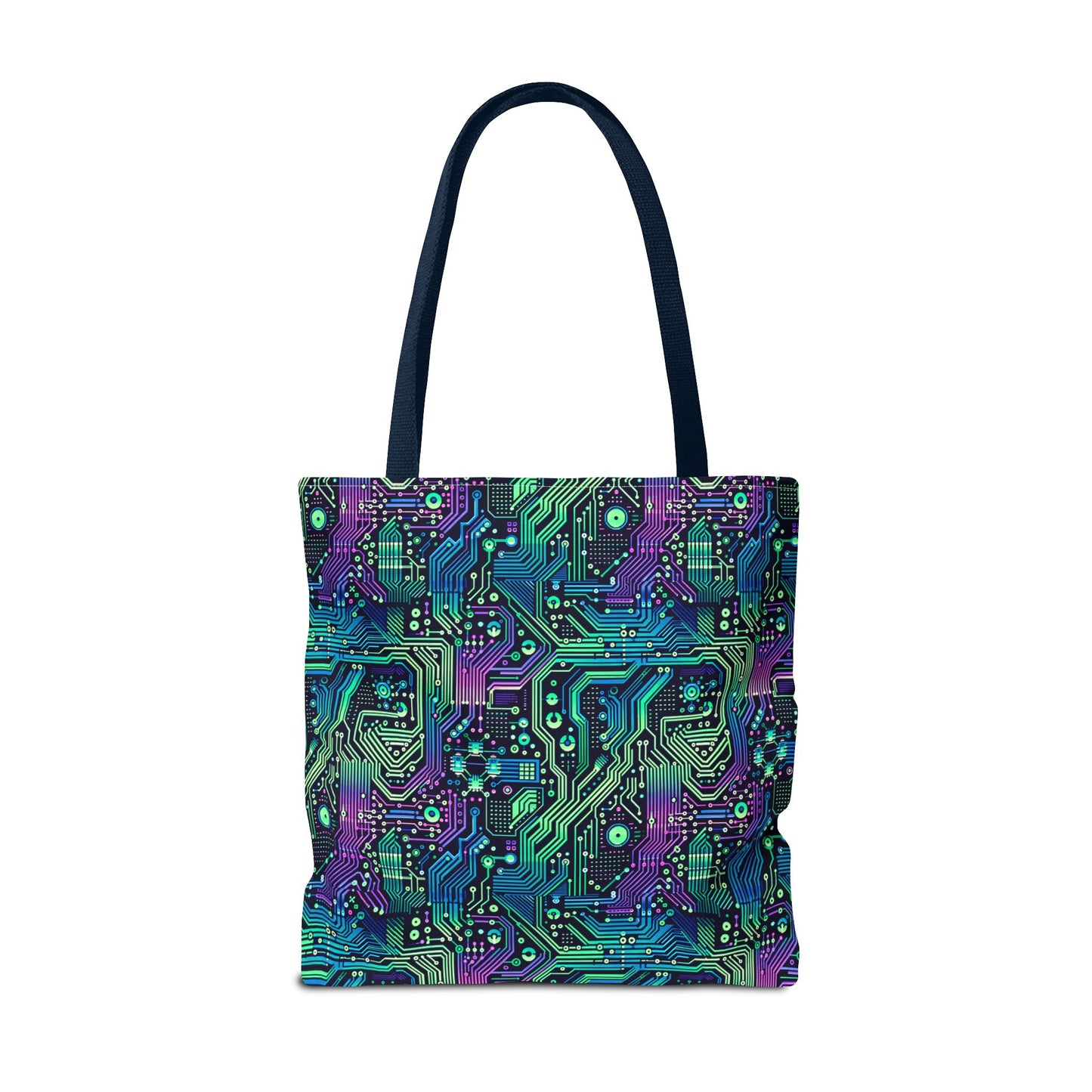 Tech-Infused Neon Tech-Forward Streetwear Tote Bag - 8404 Design-66