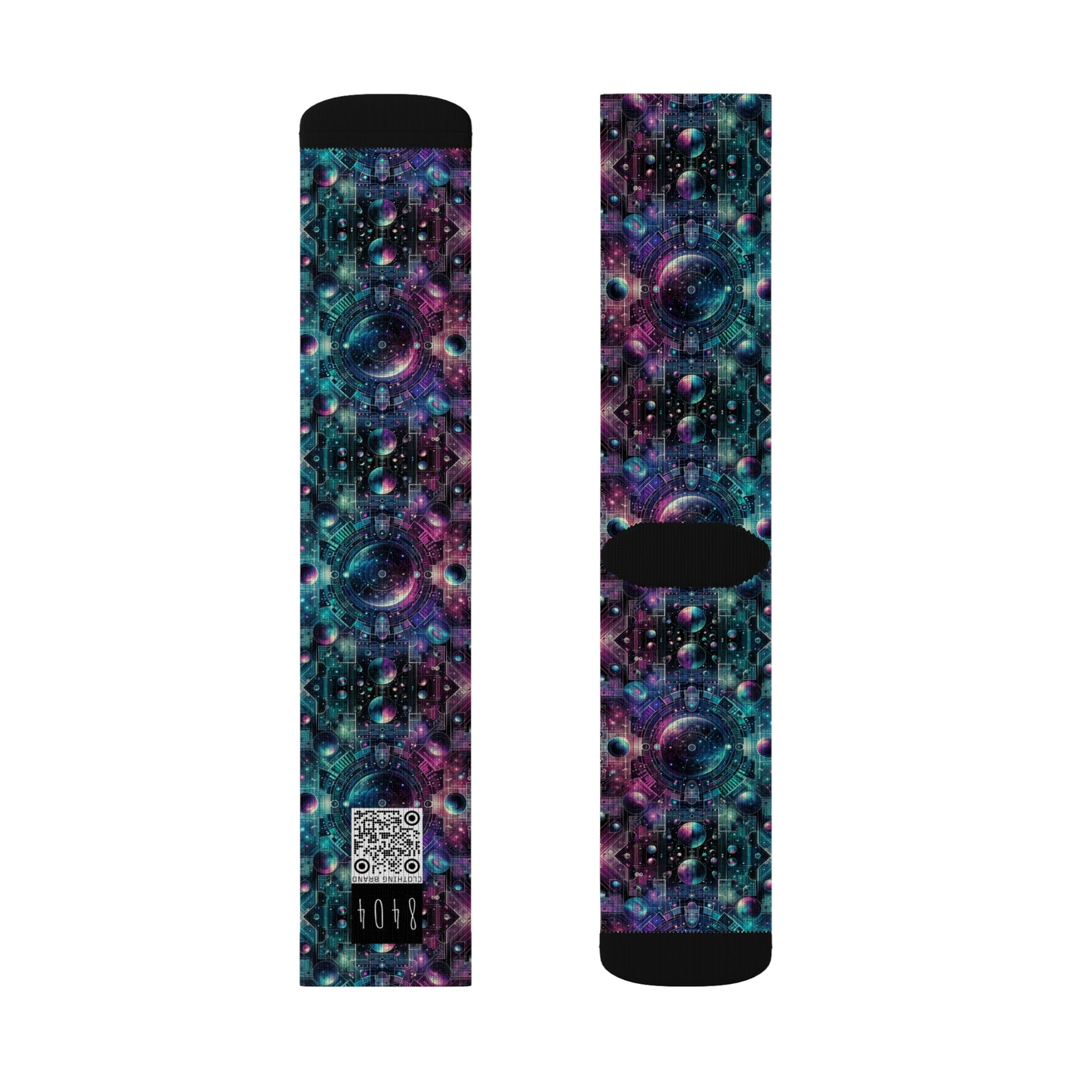 Galactic Hues Tech-Forward Cosmic Fusion Sublimation Socks - 8404 Design-59