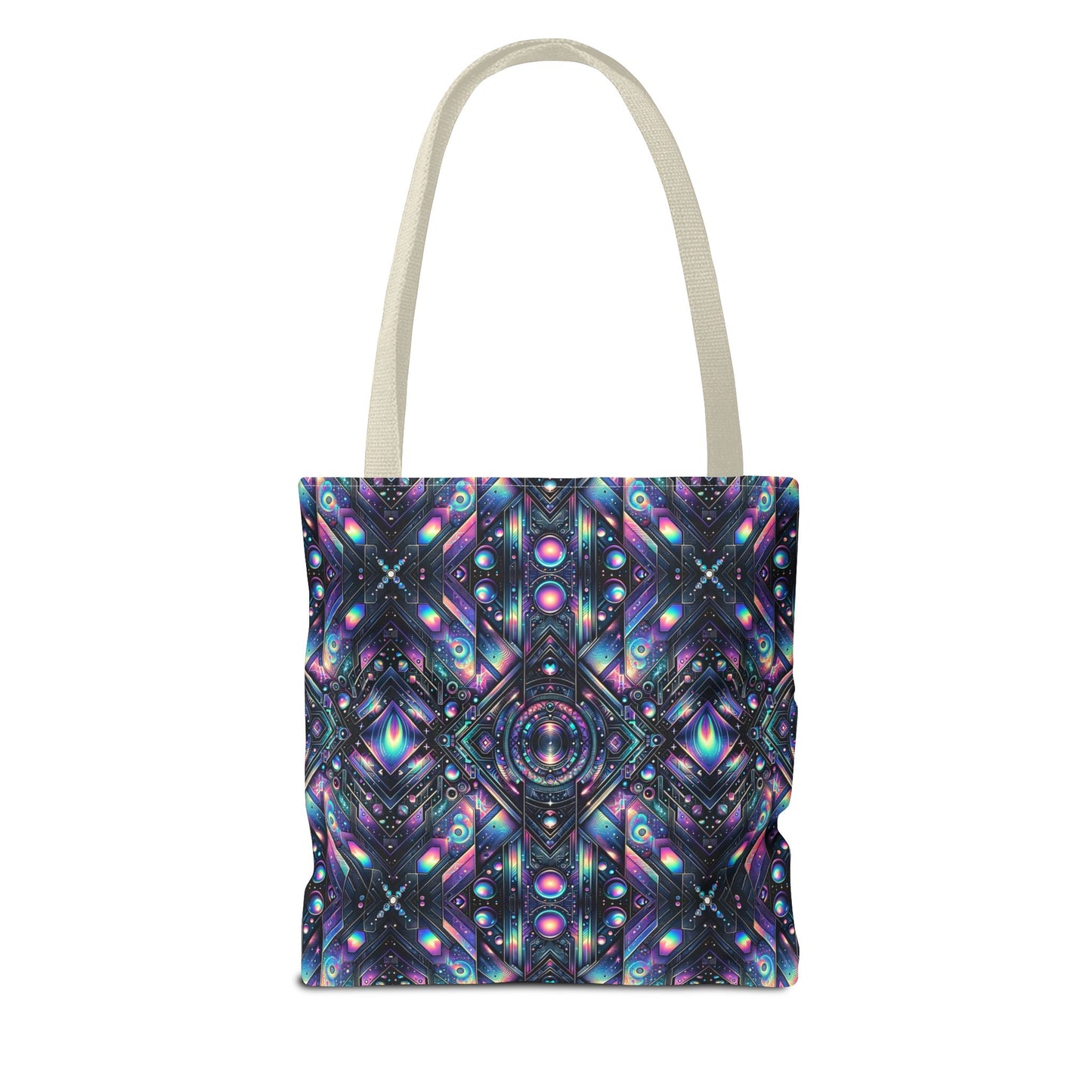 Galactic Hues Tech-Forward Cosmic Fusion Tote Bag - 8404 Design-58