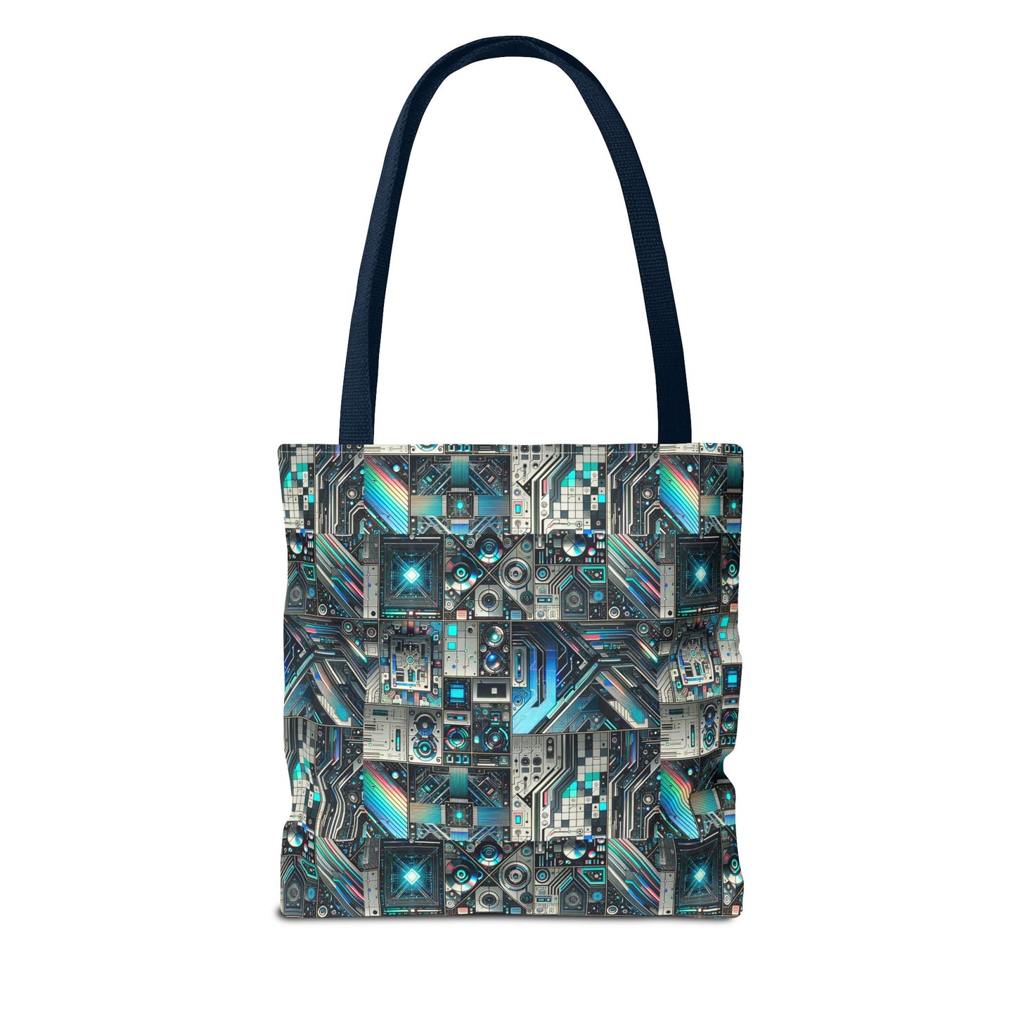 Tech-Infused Futurism Sleek Tech Edge Tote Bag - 8404 Design-48