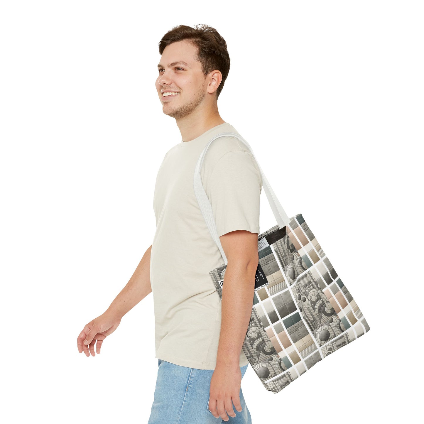 Tech Utility Chic Tech-Forward Minimalist Tote Bag - 8404 Design-59