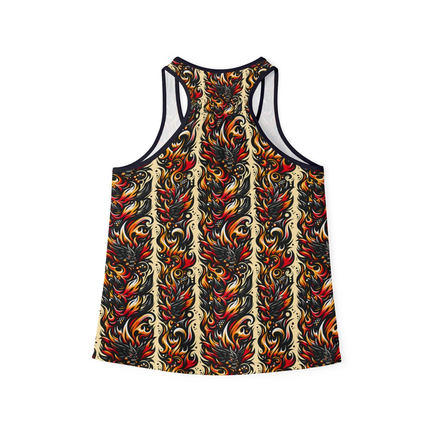 Flame Graphics Maximalist Streetwear Women's Tank Top - 8404 Design-65