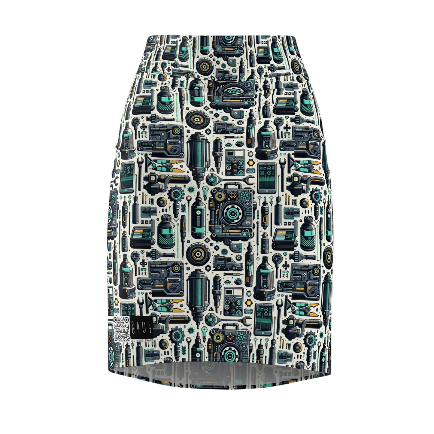 Tech Utility Fusion Modern Tech Streetwear Women's Pencil Skirt - 8404 Design-53