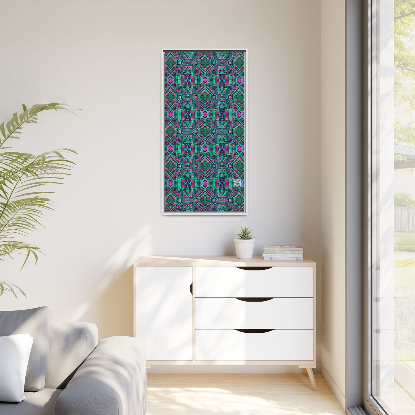 Digital Glitch Vibes Tech-Inspired Streetwear Matte Canvas, Framed (multi-Color) - 8404 Design-71 B