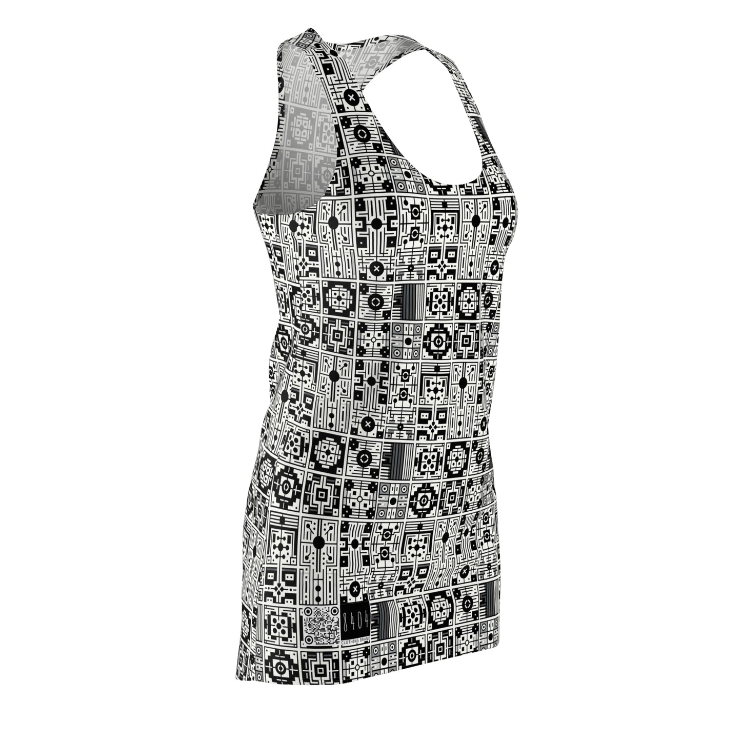 Digital Minimalism Minimalist Tech Women's Cut & Sew Racerback Dress - 8404 Design-55