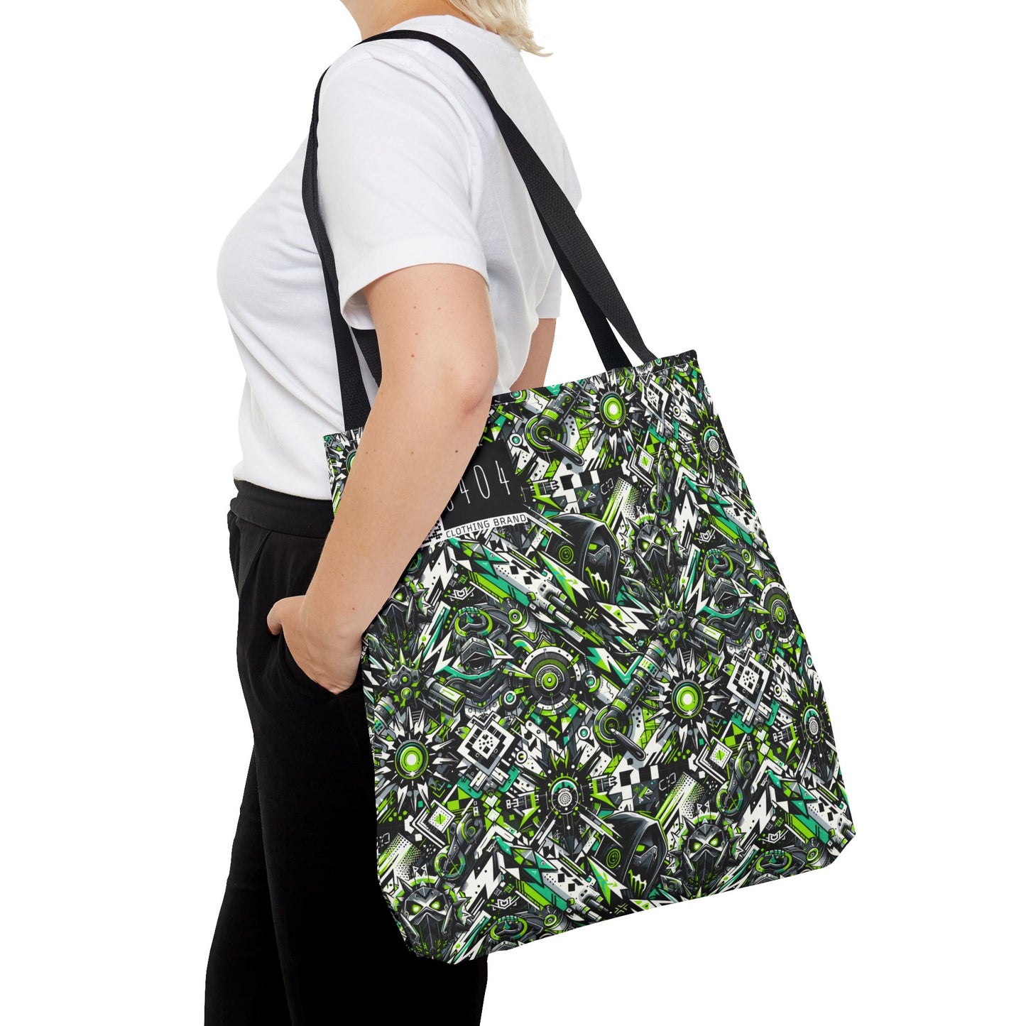 Graffiti Tech Fusion Bold Streetwear Fusion Tote Bag - 8404 Design-50