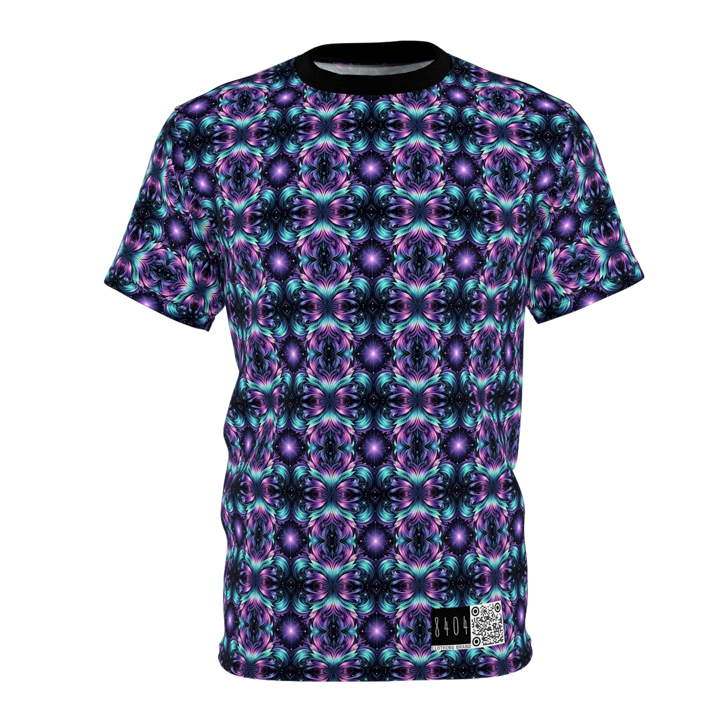 Iridescent Dream Futuristic Tech Unisex Cut & Sew Tee - 8404 Design-60