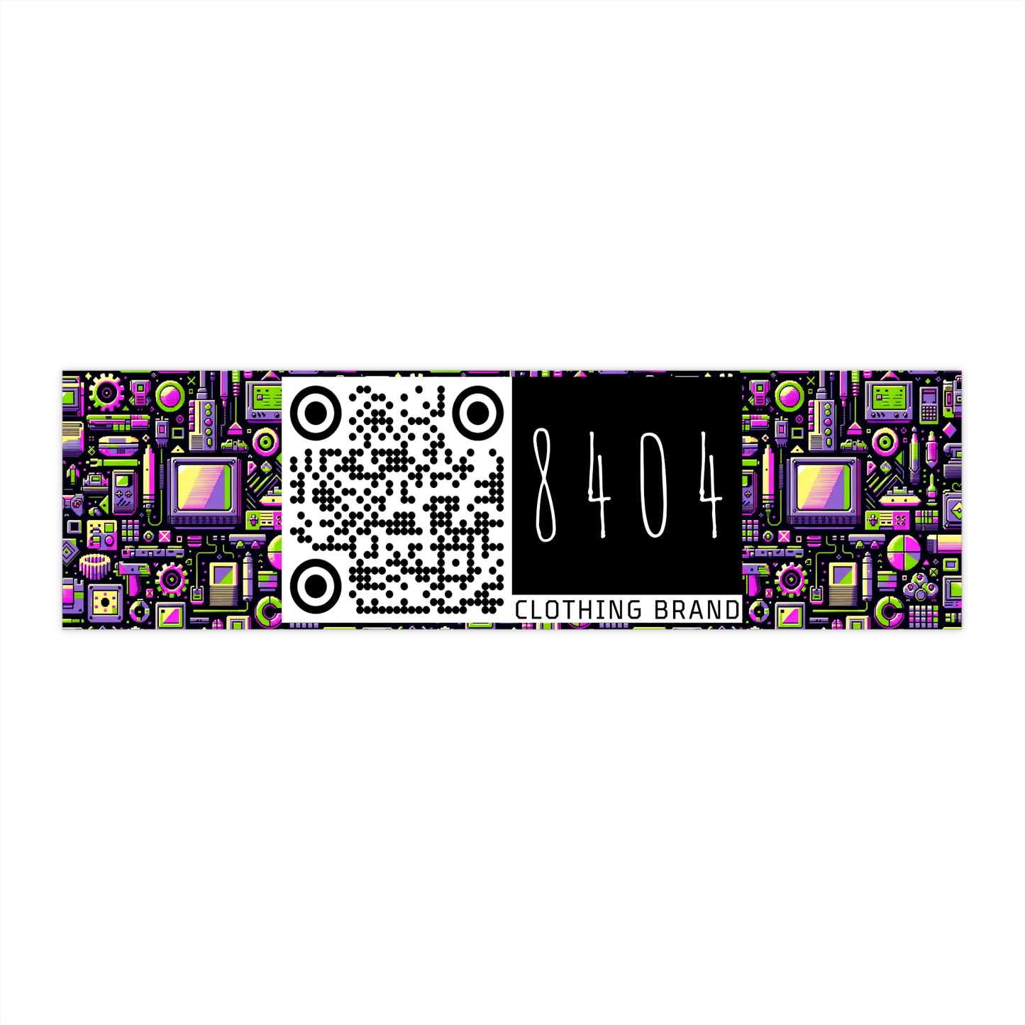 Digital Nostalgia Remix Modern Vintage Fusion Bumper Sticker - 8404 Design-67