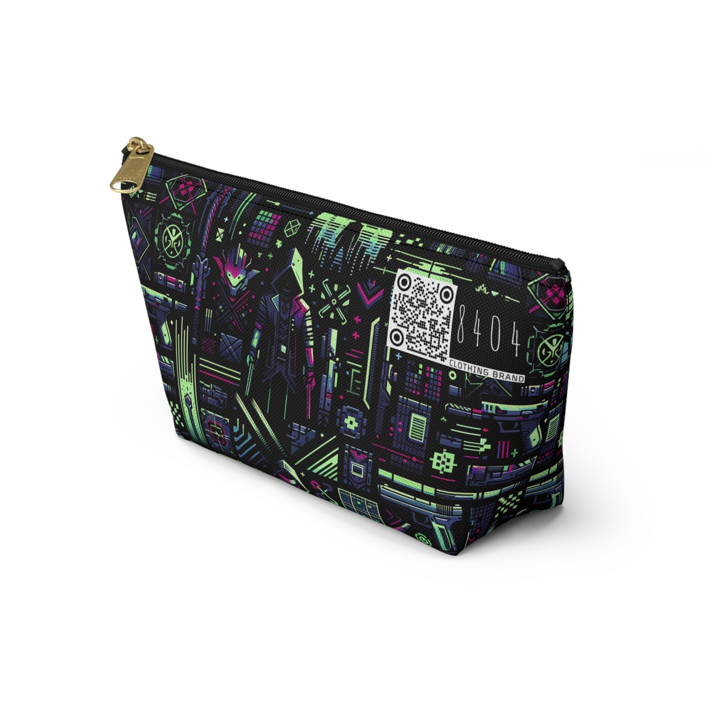 Tech Noir Futuristic Cyberpunk Accessory Pouch W T-Bottom - 8404 Design-63