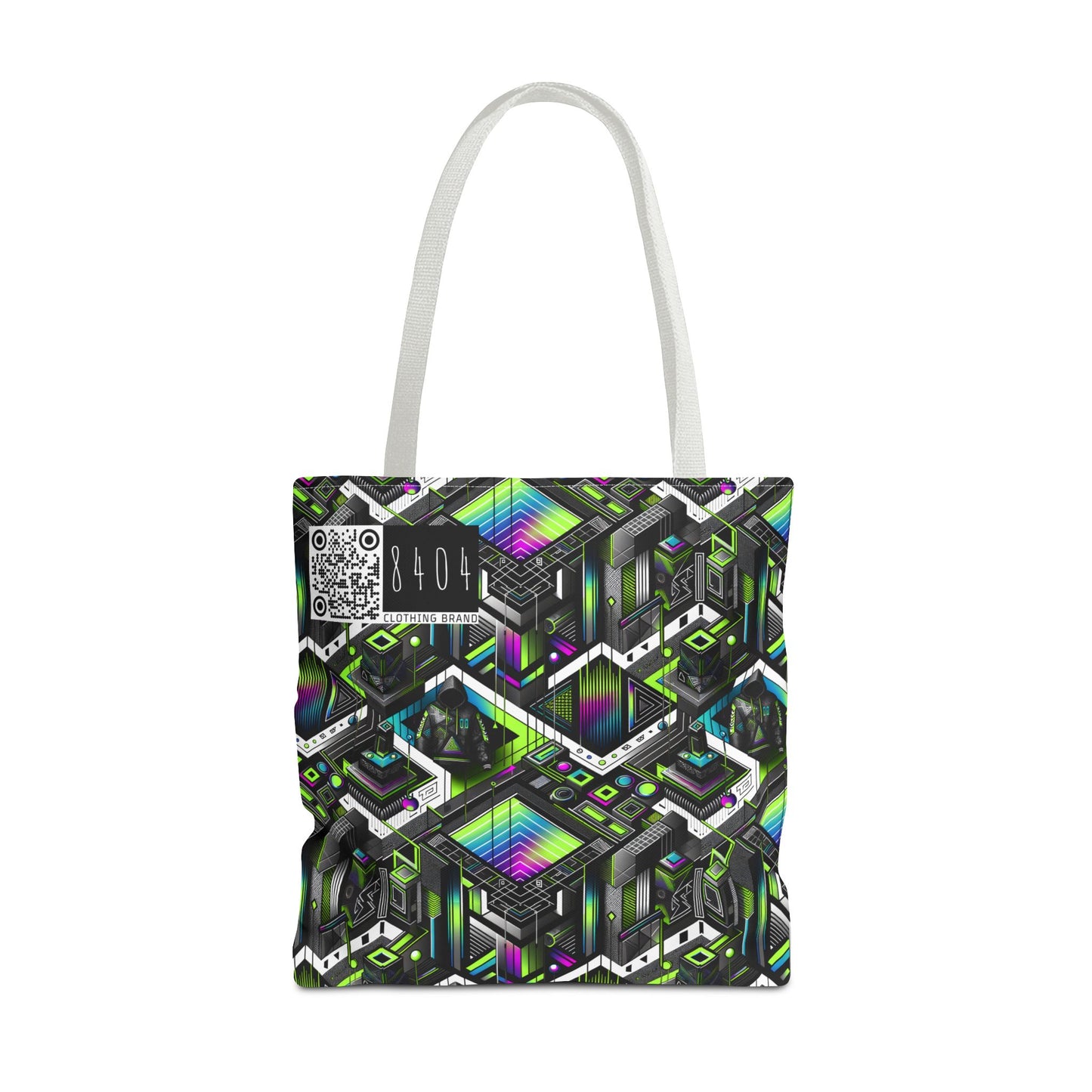 Retro Futurism Graphics Tech-Forward Streetwear Tote Bag - 8404 Design-52