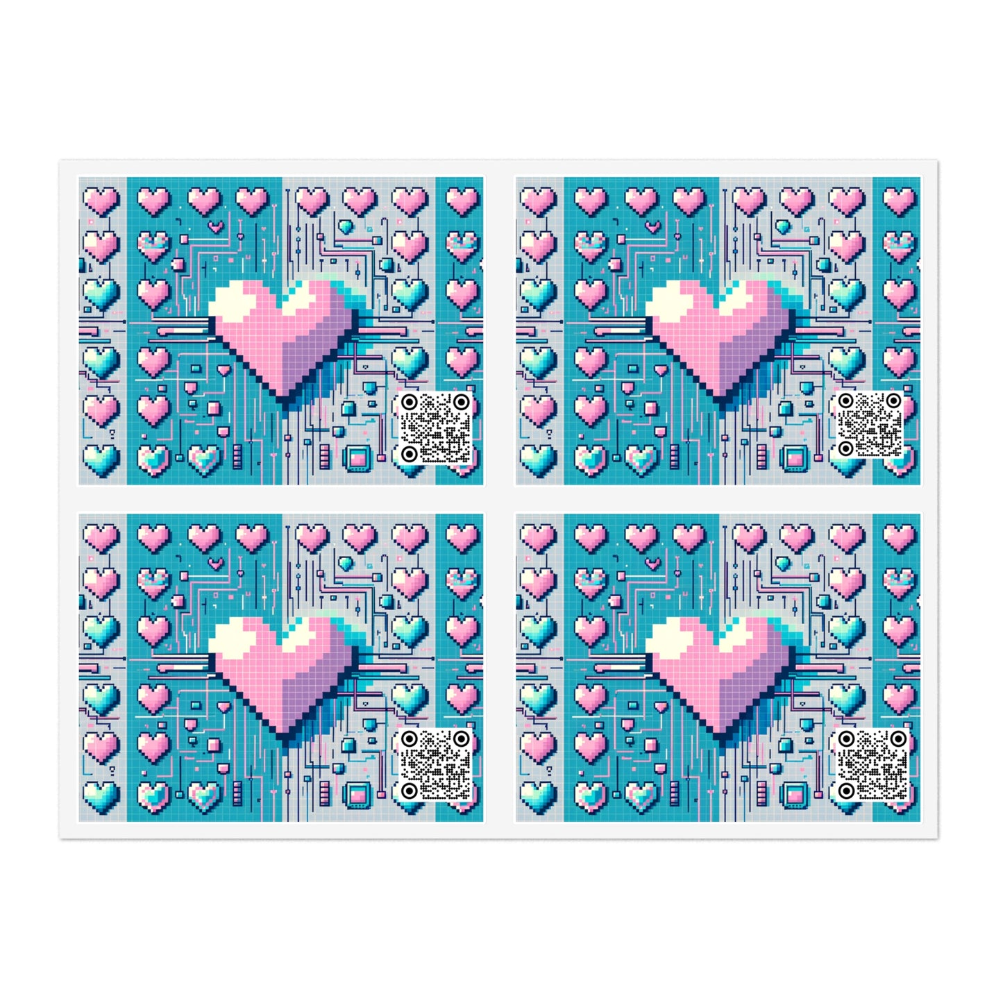 Digital Romance Modern Tech Romance Sticker Sheets - 8404 Design-44