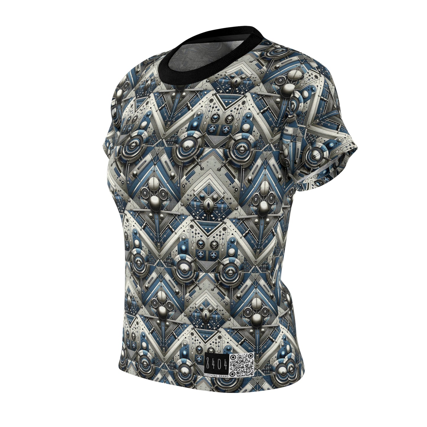 Tech Utility Fusion Tech-Forward Utility With a Futuristic Edge Women's Cut & Sew Tee - 8404 Design-63