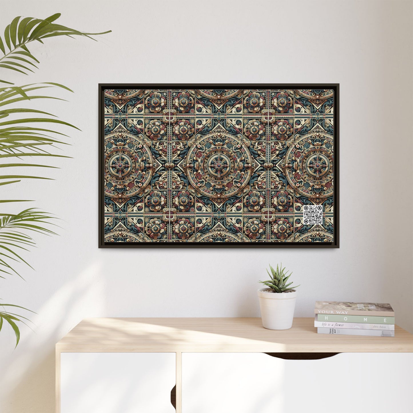 Urban Renaissance Historical Fusion With Street Edge Matte Canvas, Framed (multi-Color) - 8404 Design-57 A