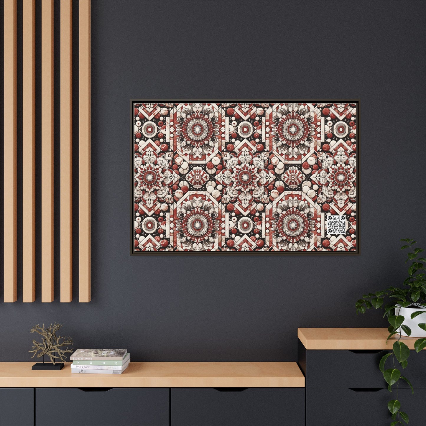 Neo Jomon Sculptural Aesthetics Artisanal Streetwear Matte Canvas, Framed (multi-Color) - 8404 Design-55 A