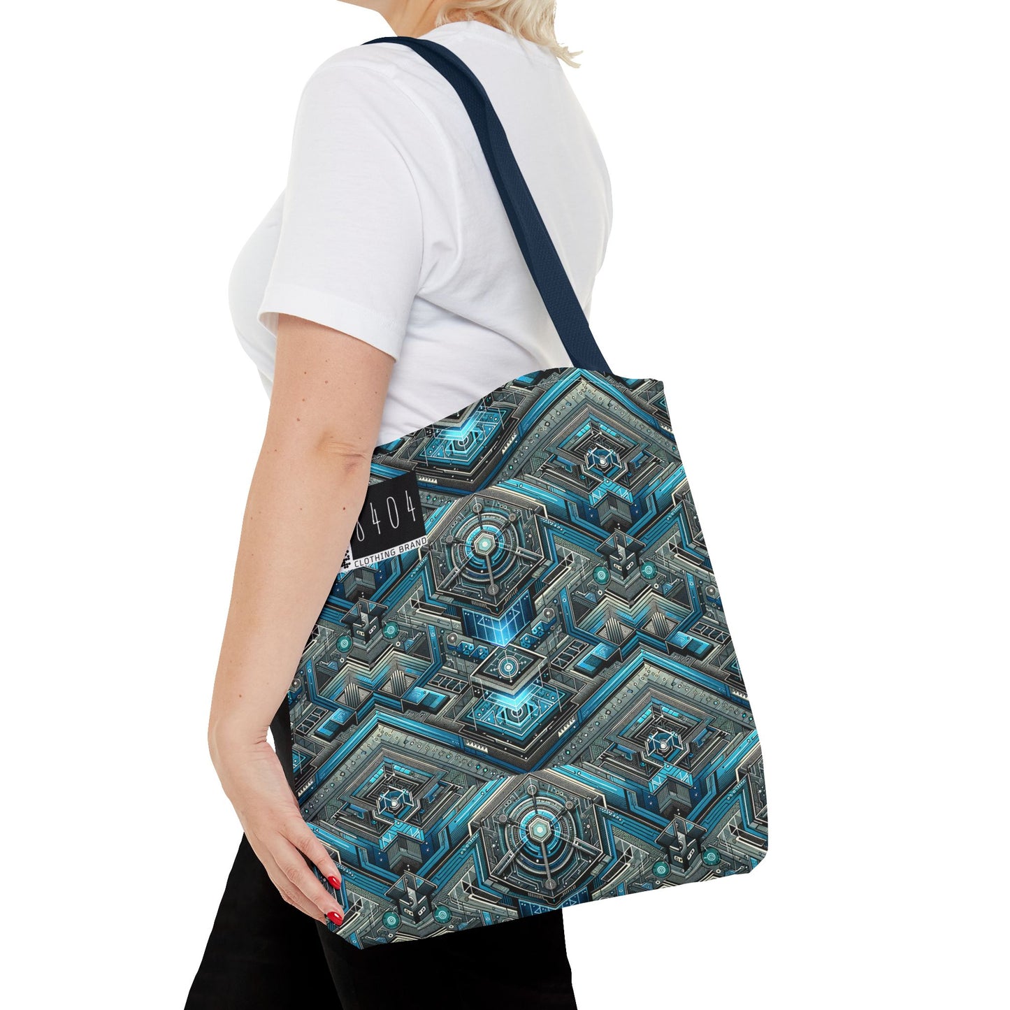 Tech-Infused Futurism Sleek Tech Edge Tote Bag - 8404 Design-49