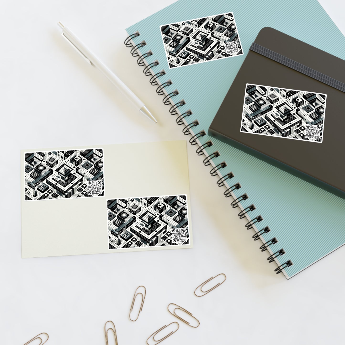 Tech-Forward Athleisure Sleek Tech Aesthetic Sticker Sheets - 8404 Design-37