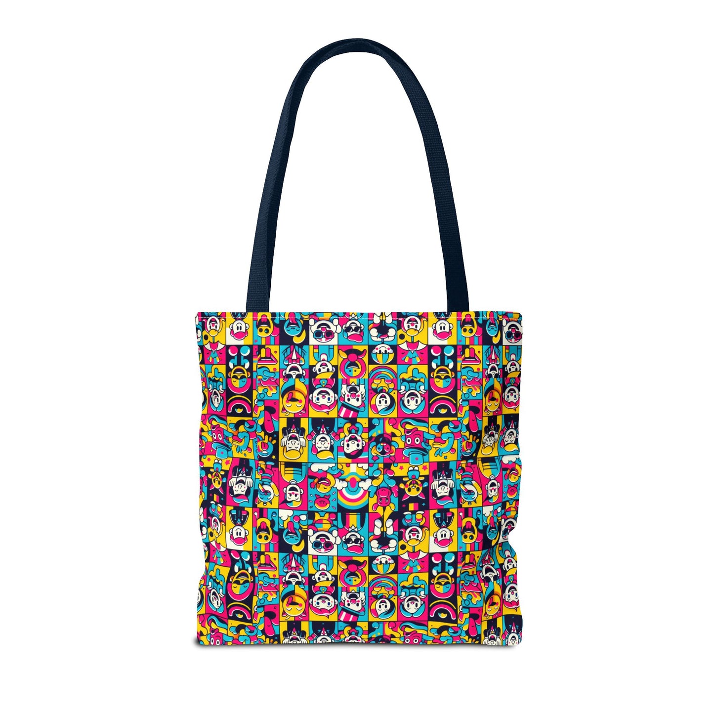 Neon Pop Playful Pop Culture Mashup Tote Bag - 8404 Design-60