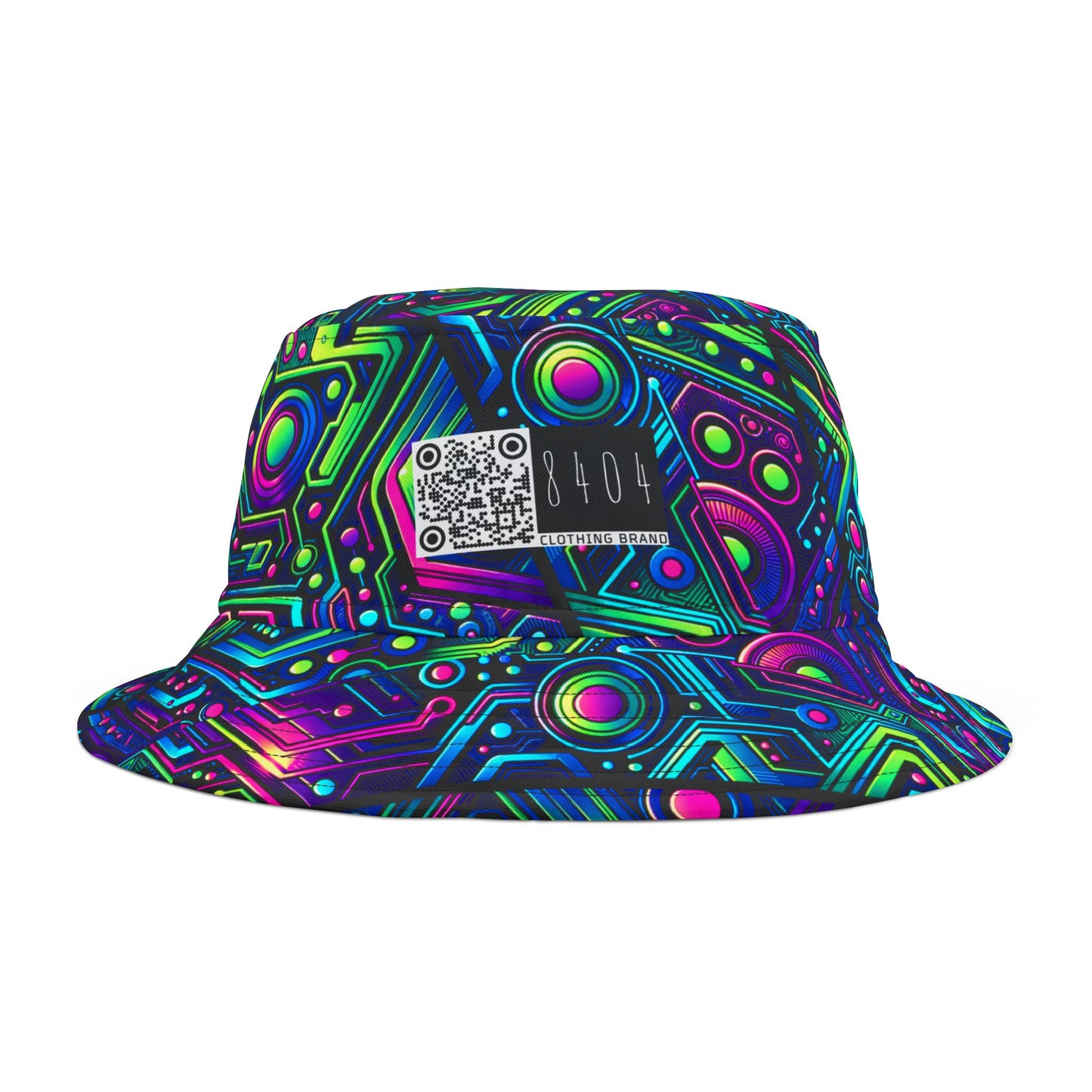 Tech-Infused Neon Tech-Forward Streetwear Bucket Hat - 8404 Design-44