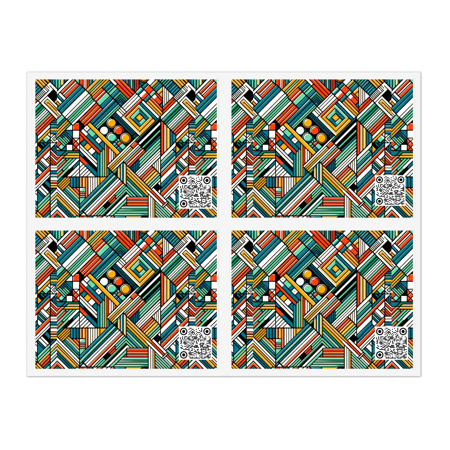 Abstract Graphic Art Modern Artistic Expression Sticker Sheets - 8404 Design-67