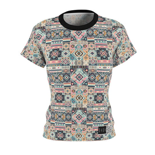 Digital Artisanal Fusion Digital Artisanal Women's Cut & Sew Tee - 8404 Design-55