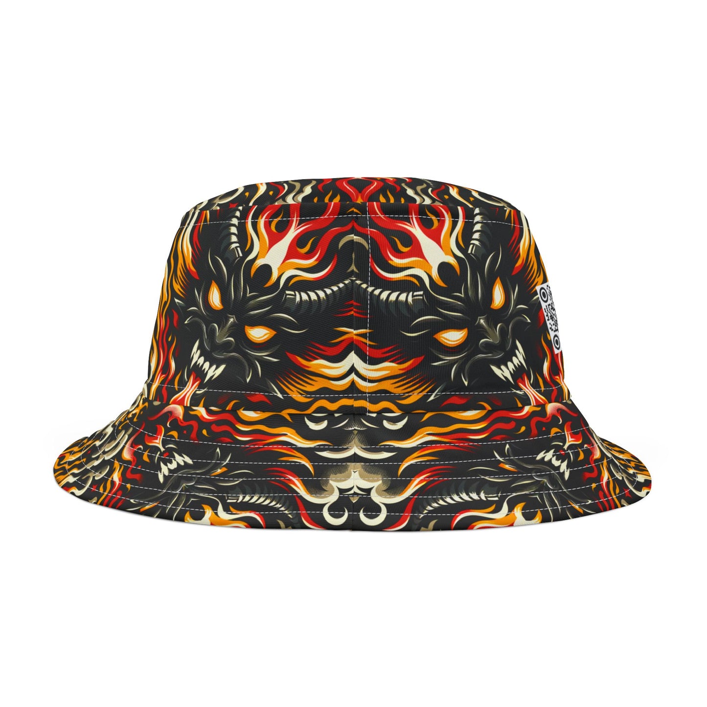 Flame Graphics Maximalist Streetwear Bucket Hat - 8404 Design-59
