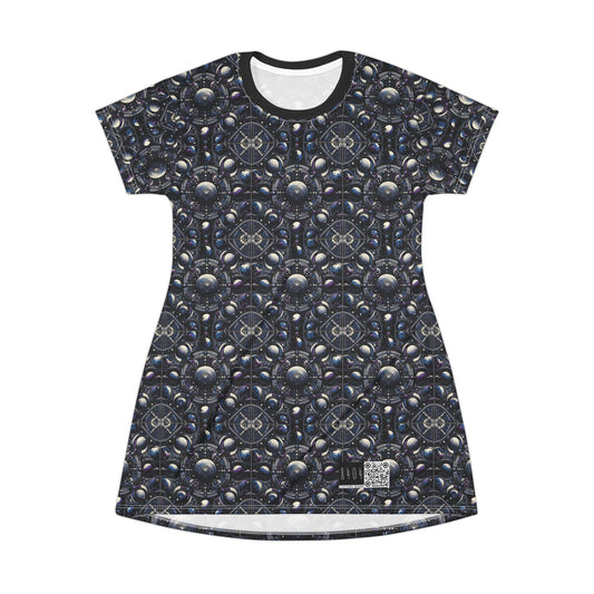 Tech Astronaut Tech-Forward Streetwear Meets Space Exploration T-Shirt Dress - 8404 Design-46