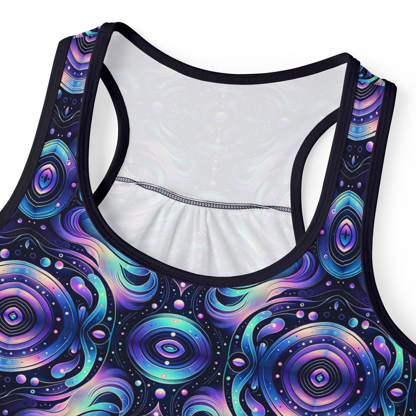 Iridescent Tech Fusion Tech-Forward Streetwear Women's Tank Top - 8404 Design-62