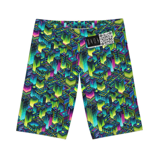 Tech-Infused Neon Tech-Forward Streetwear Women's Bike Shorts - 8404 Design-65