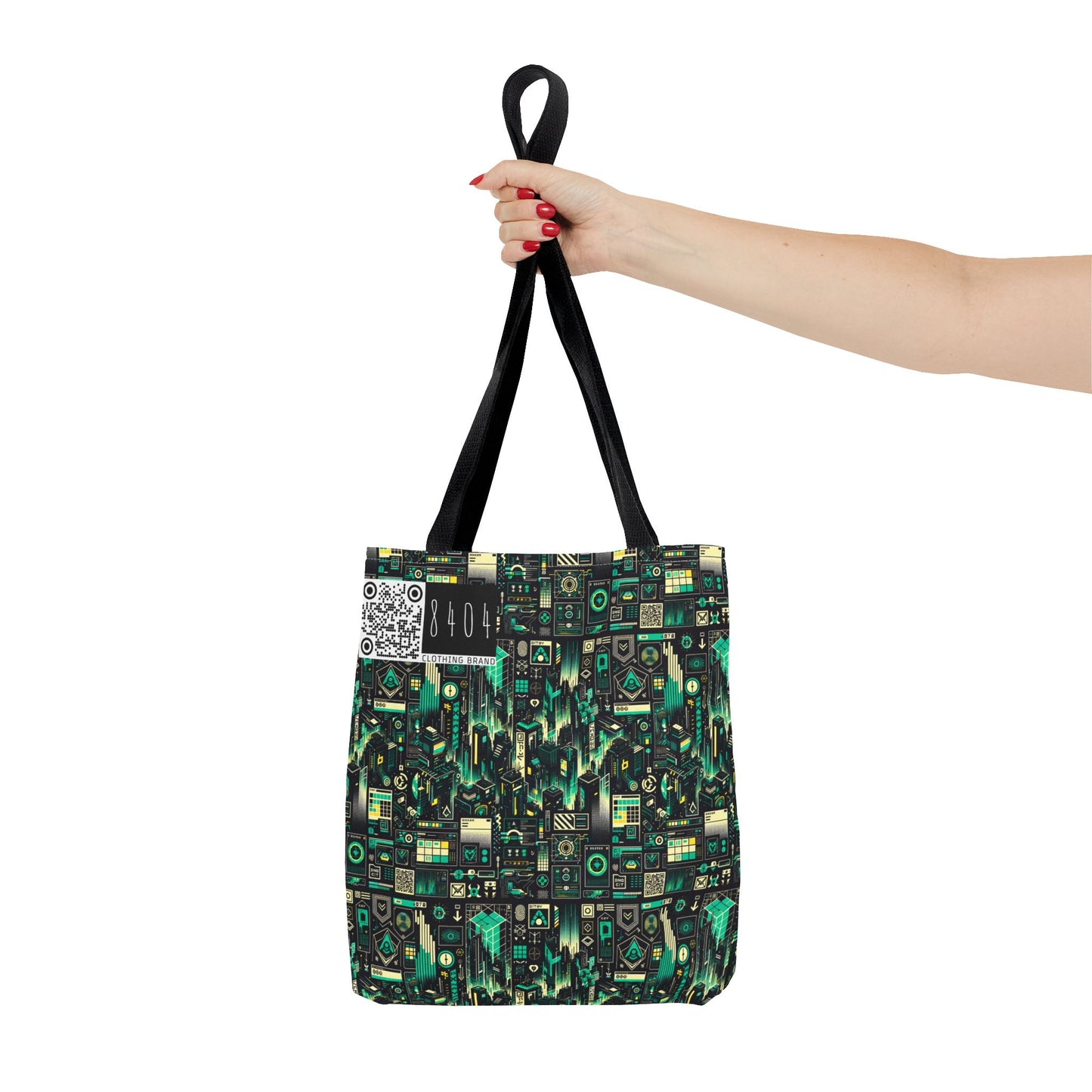 Digital Dystopia Tech Noir Tote Bag - 8404 Design-63