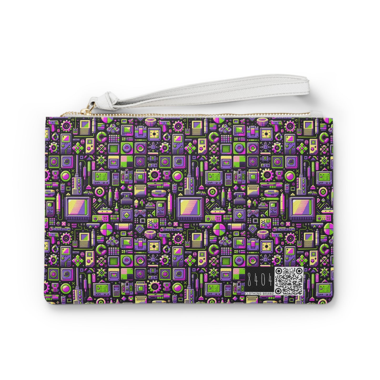 Digital Nostalgia Remix Modern Vintage Fusion Clutch Bag - 8404 Design-67