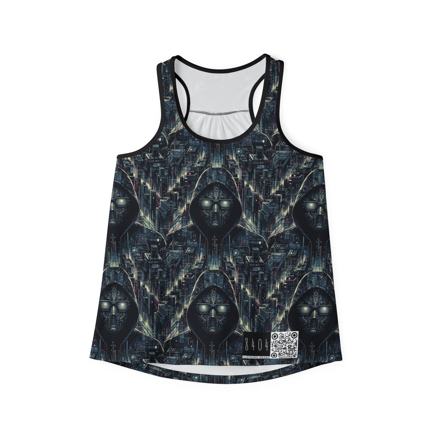 Tech Noir Aesthetics Sleek Tech Streetwear Women's Tank Top - 8404 Design-56