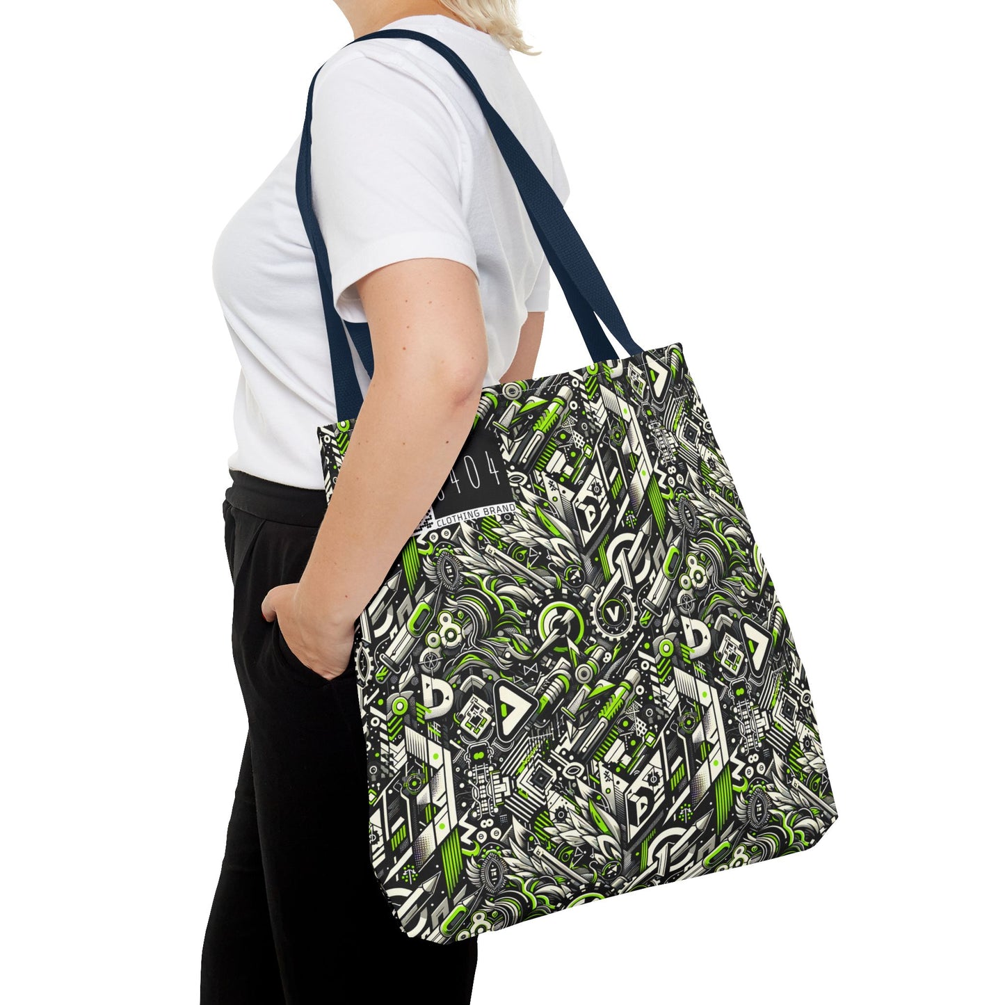 Graffiti Tech Fusion Bold Streetwear Fusion Tote Bag - 8404 Design-59