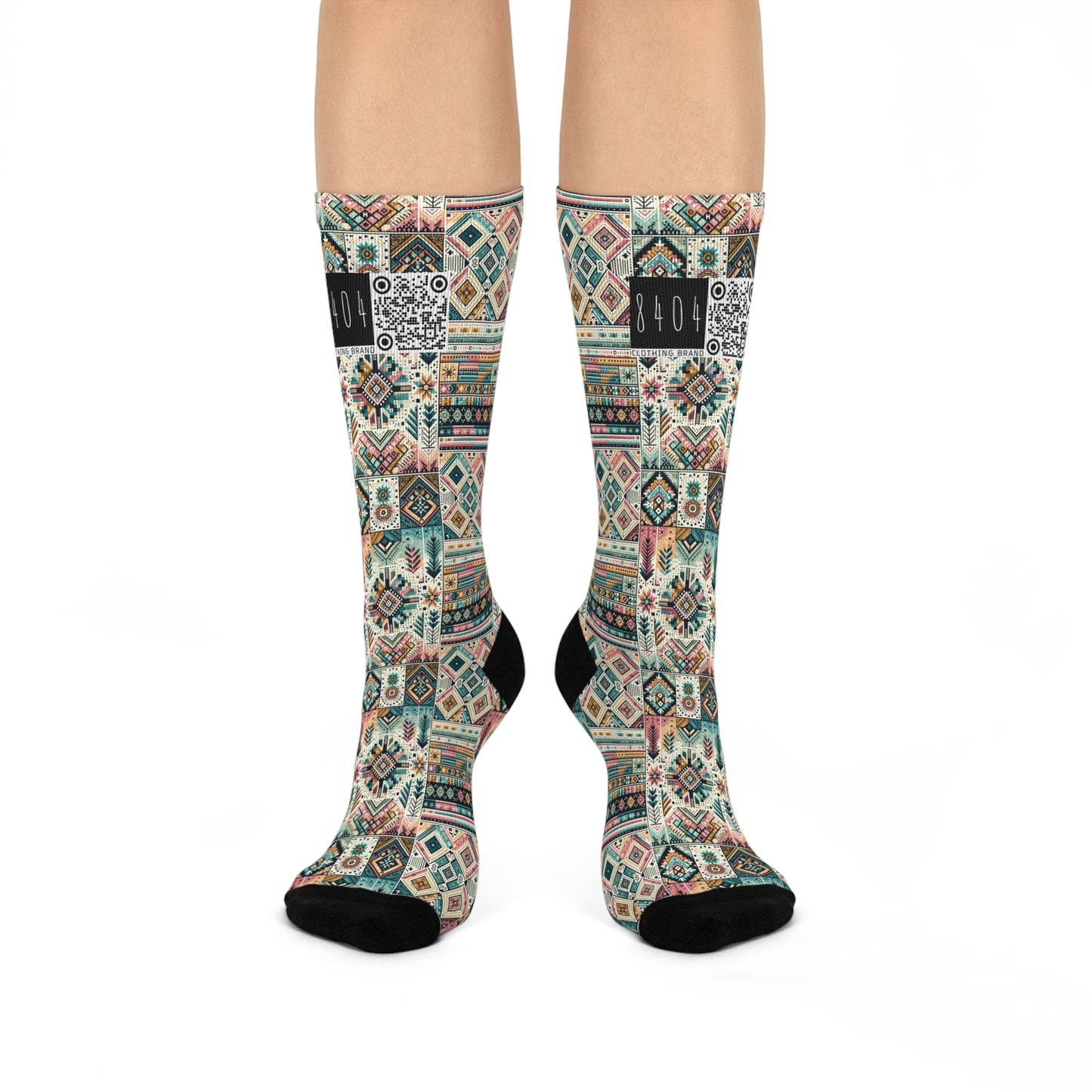 Digital Artisanal Fusion Digital Artisanal Cushioned Crew Socks - 8404 Design-49