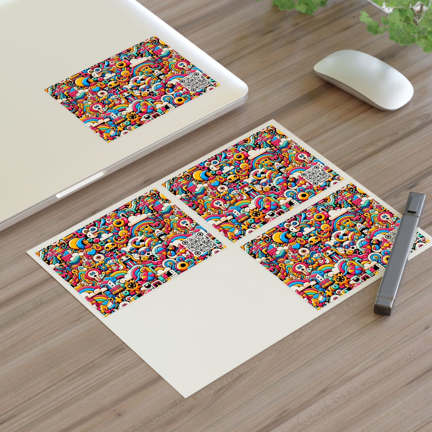 Neon Pop Playful Pop Culture Mashup Sticker Sheets - 8404 Design-62