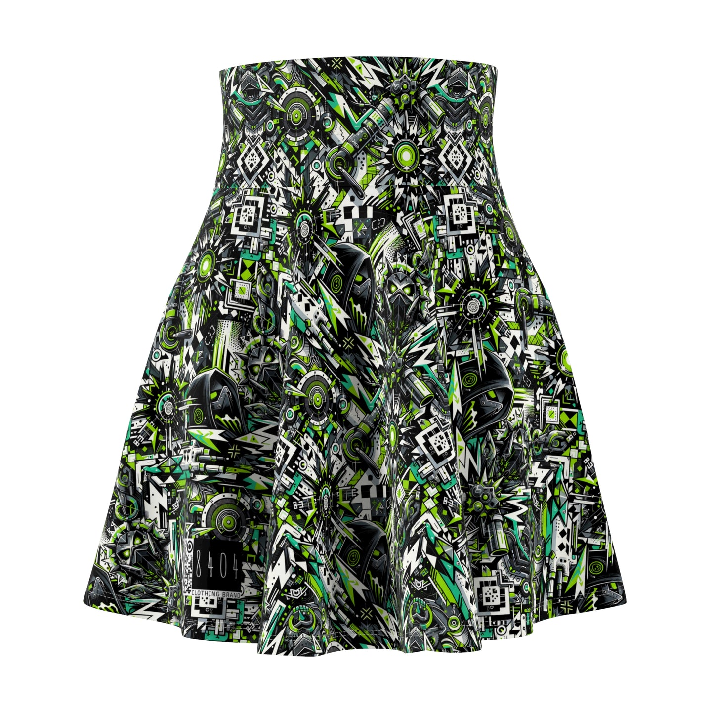 Graffiti Tech Fusion Bold Streetwear Fusion Women's Skater Skirt - 8404 Design-50