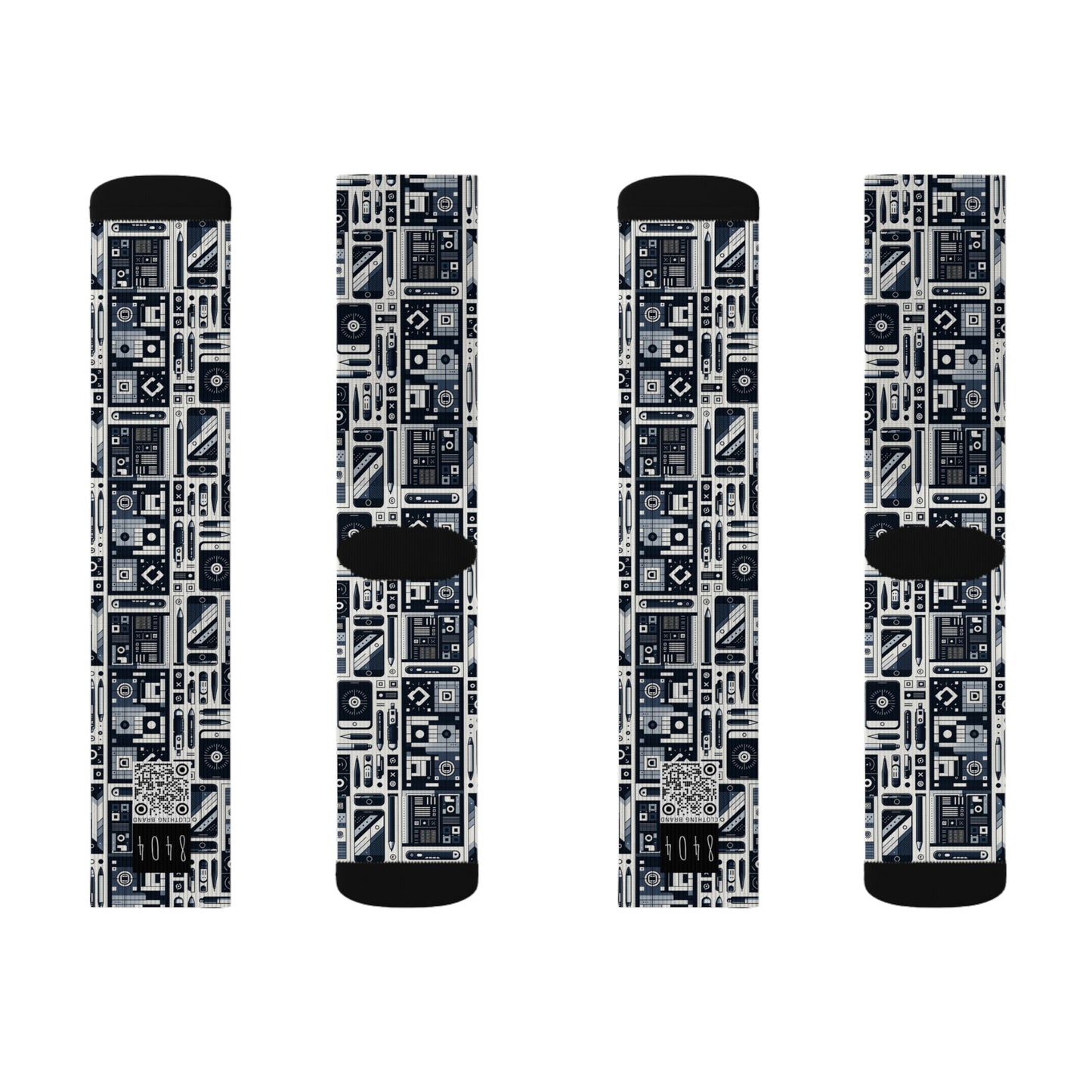 Minimalist Athleisure Minimalist Tech Sublimation Socks - 8404 Design-60