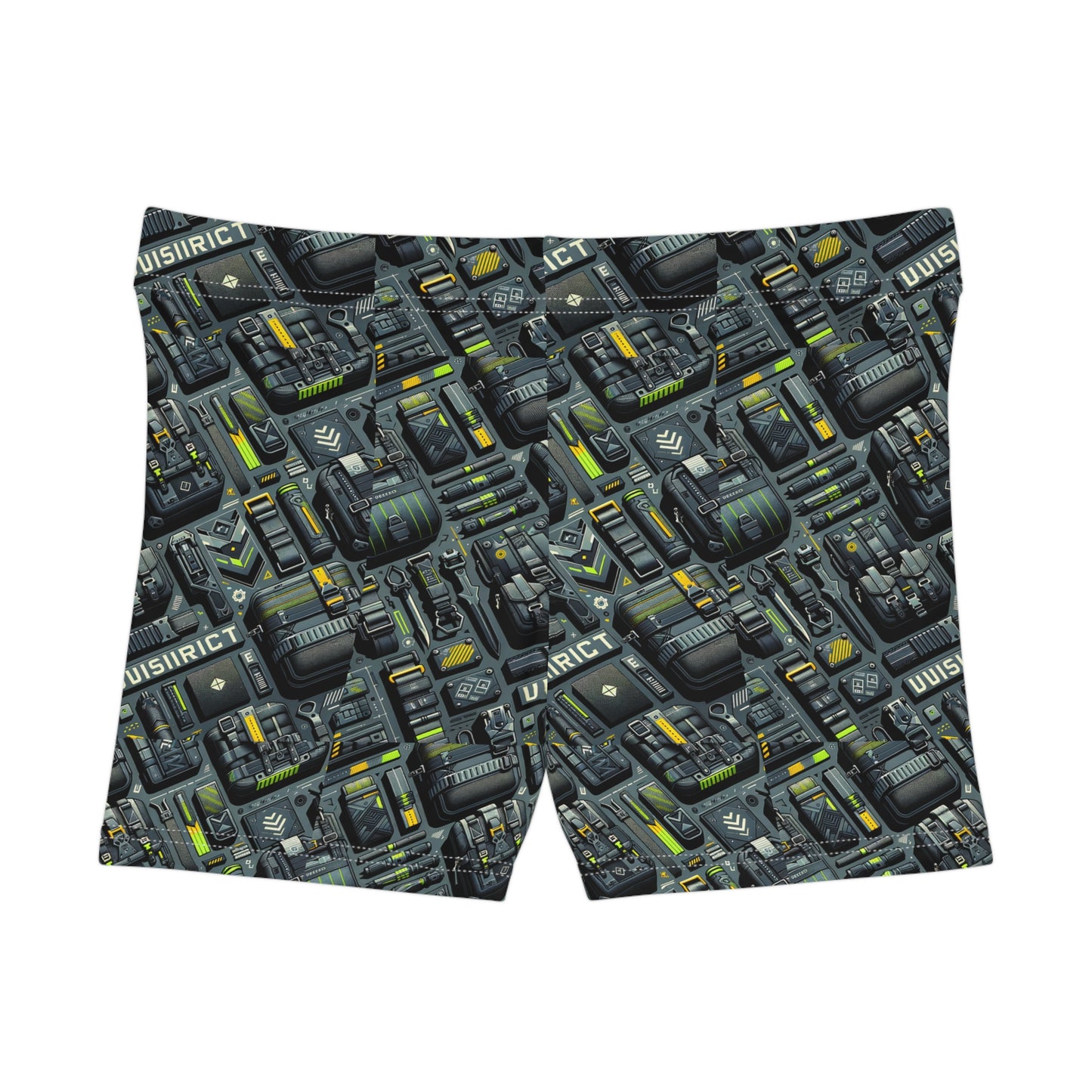 Tech Utility Streetwear Futuristic Tech-Forward Women's Shorts - 8404 Design-47
