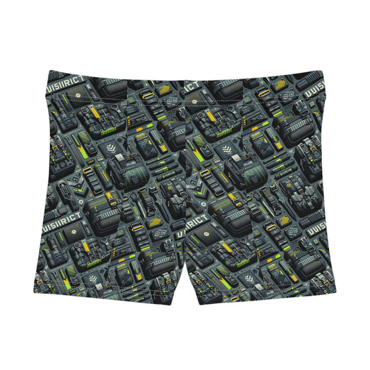Tech Utility Streetwear Futuristic Tech-Forward Women's Shorts - 8404 Design-47