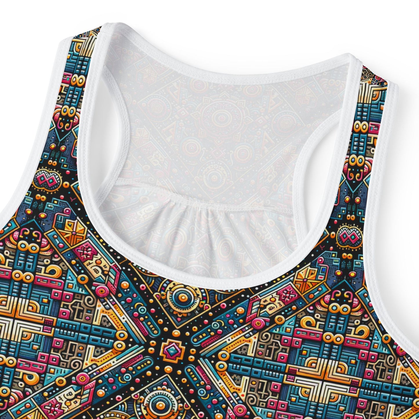 Cultural Fusion Tech Blend of Cultural Heritage With Tech-Inspired Elements Women's Tank Top - 8404 Design-58