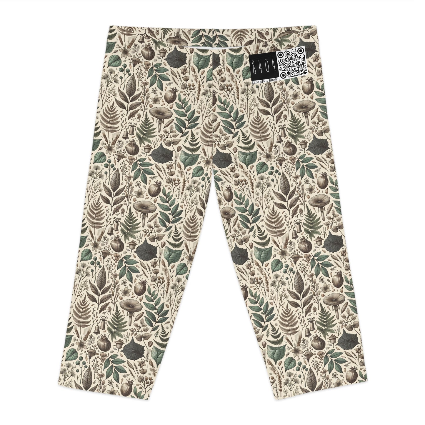 Sustainable Streetwear Modern Eco-Conscious Women's Capri Leggings - 8404 Design-57