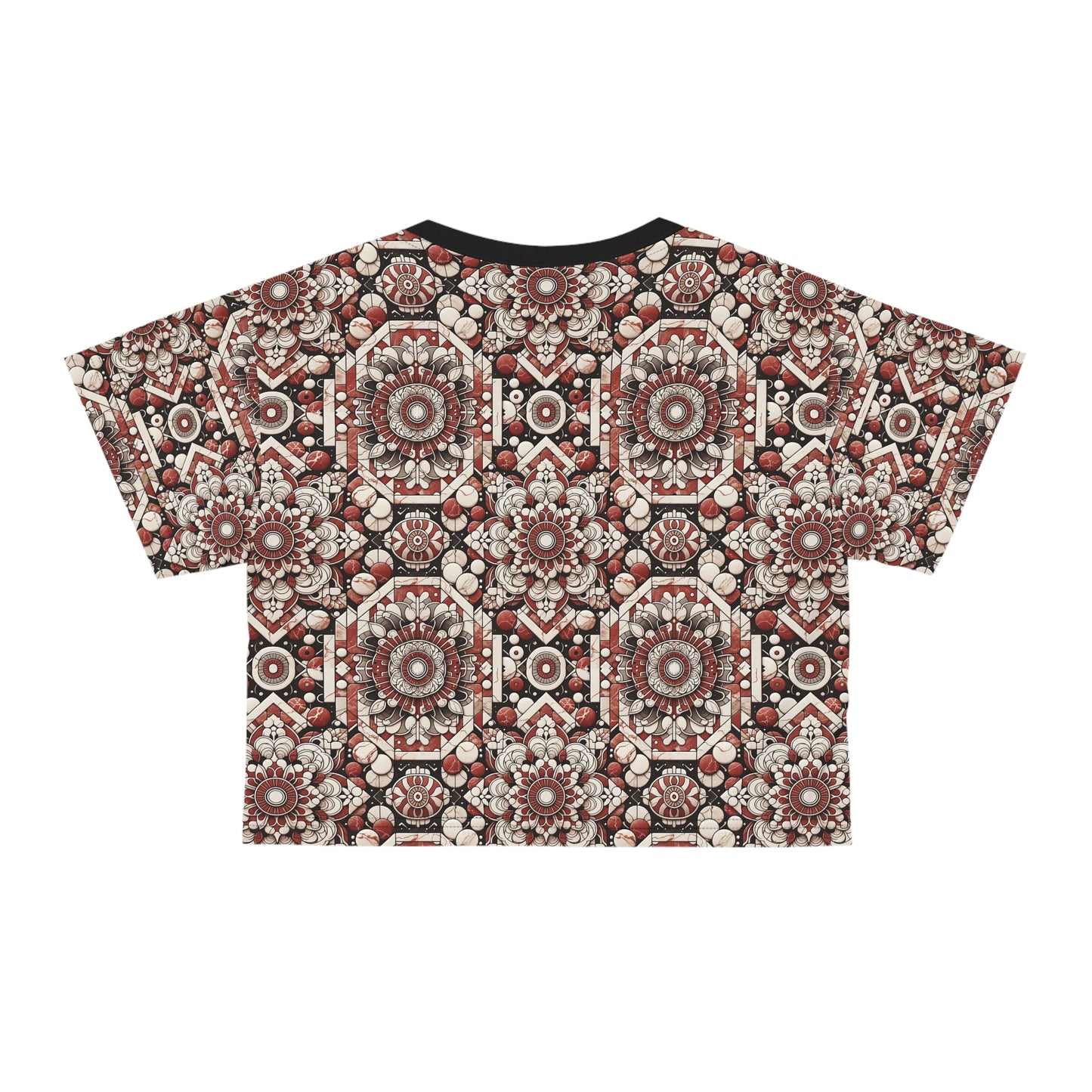 Neo Jomon Sculptural Aesthetics Artisanal Streetwear Crop Tee - 8404 Design-55
