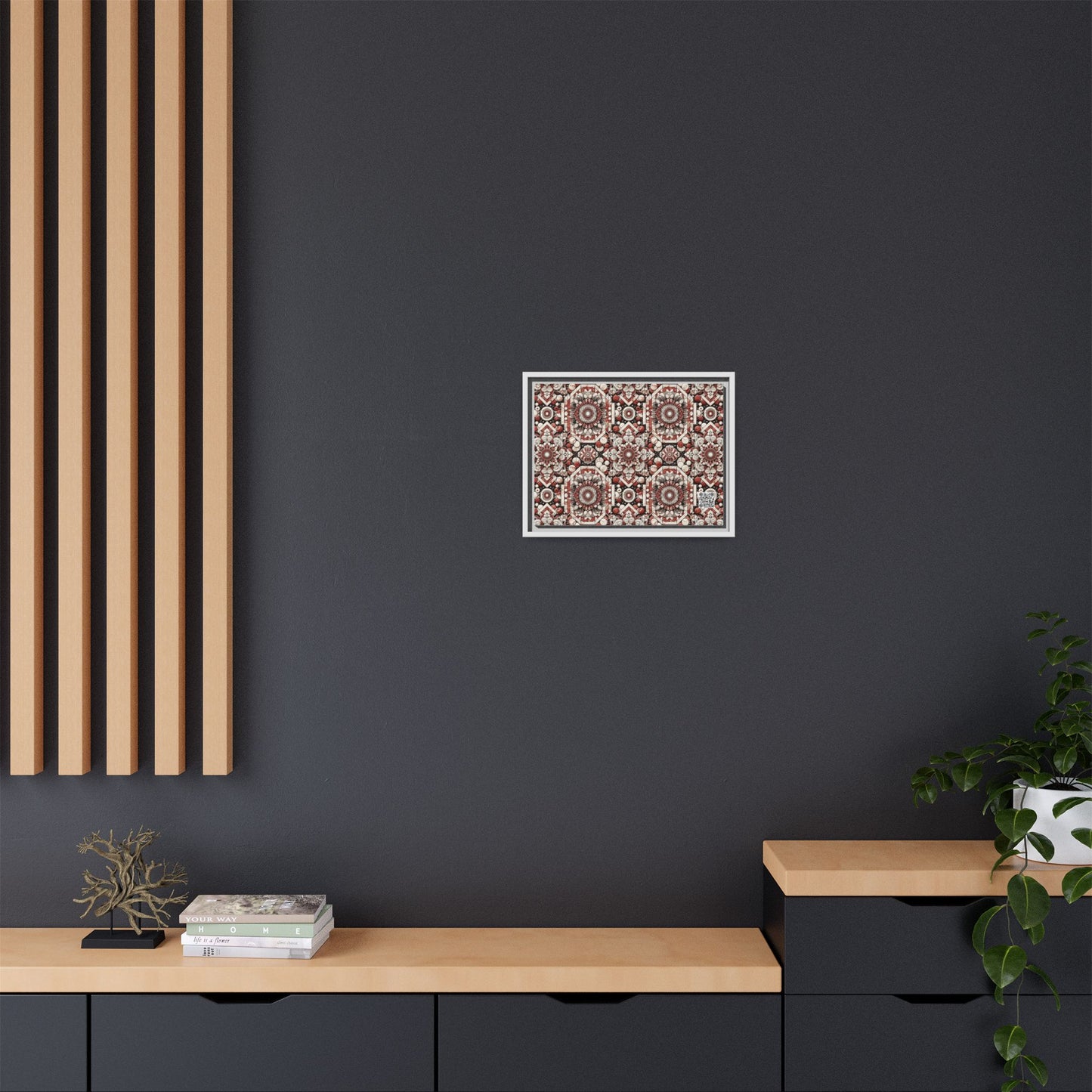 Neo Jomon Sculptural Aesthetics Artisanal Streetwear Matte Canvas, Framed (multi-Color) - 8404 Design-55 A