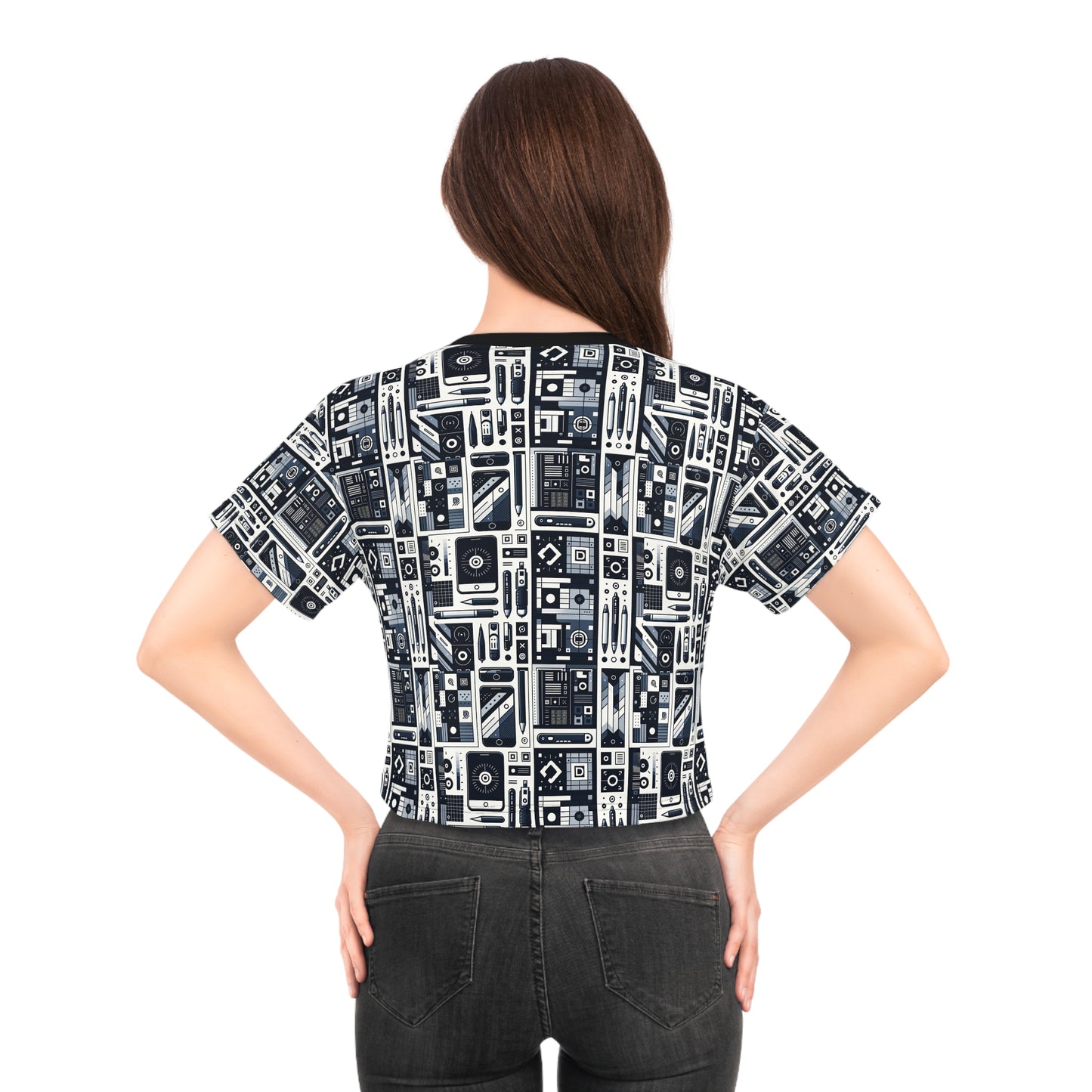 Minimalist Athleisure Minimalist Tech Crop Tee - 8404 Design-60