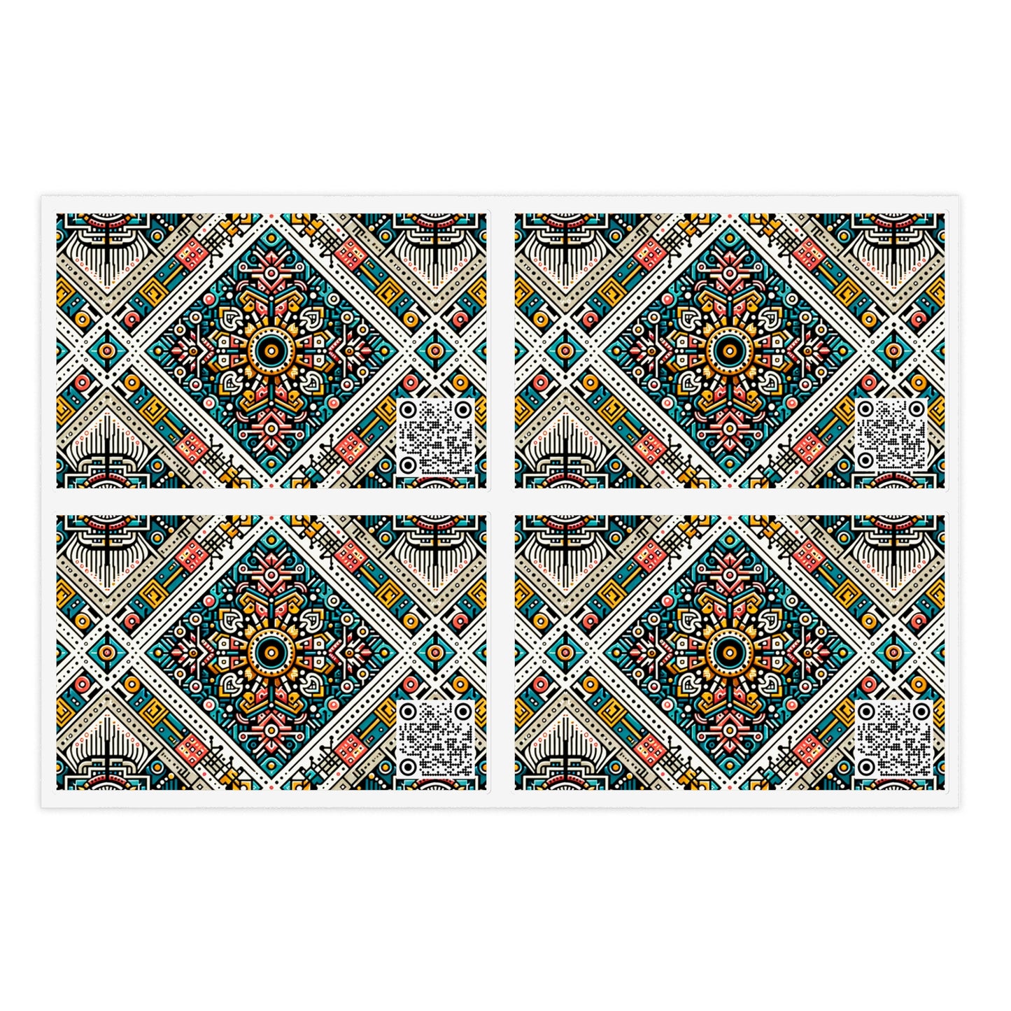 Cultural Fusion Tech Blend of Cultural Heritage With Tech-Inspired Elements Sticker Sheets - 8404 Design-64