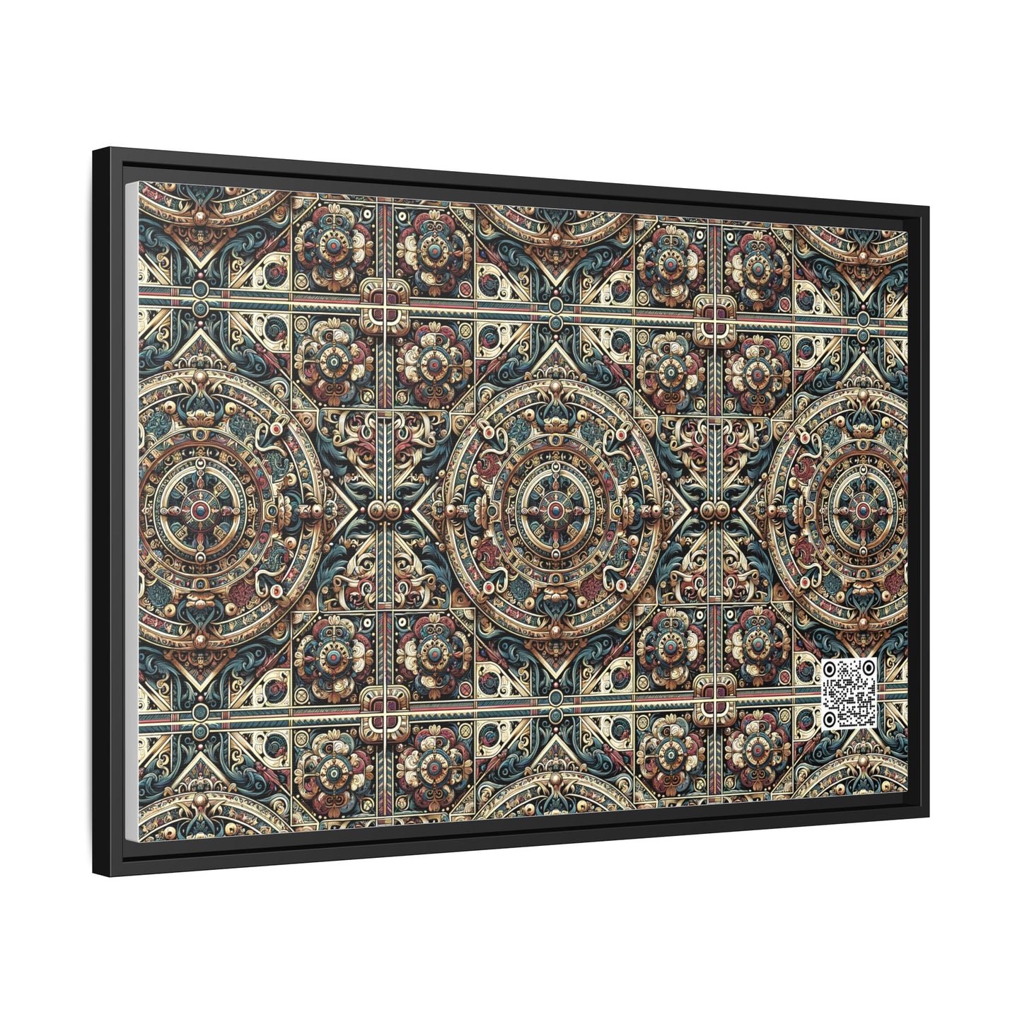 Urban Renaissance Historical Fusion With Street Edge Matte Canvas, Framed (multi-Color) - 8404 Design-57 A