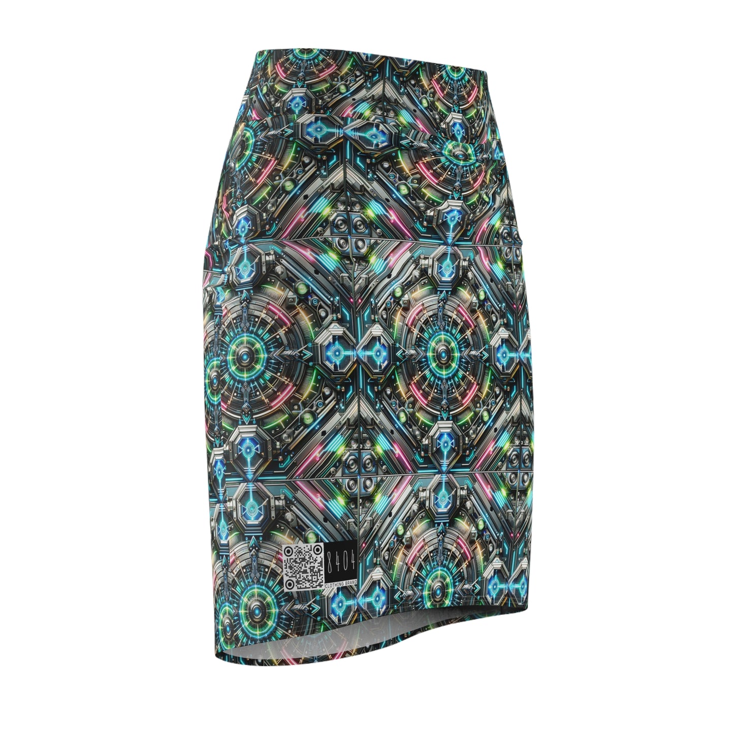 Tech-Infused Futurism Futuristic Tech Women's Pencil Skirt - 8404 Design-53