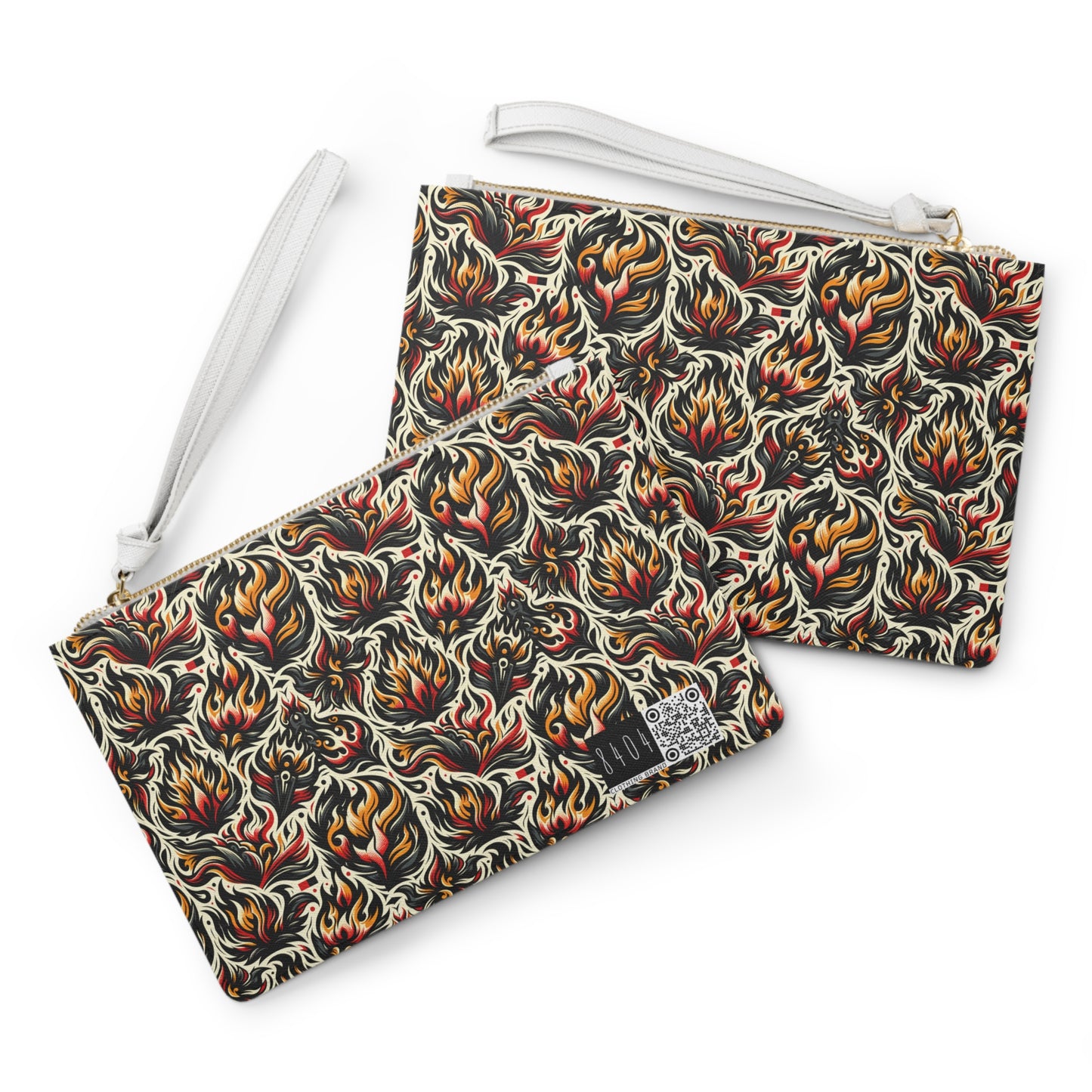 Fire & Flames Bold Streetwear Statement Clutch Bag - 8404 Design-57