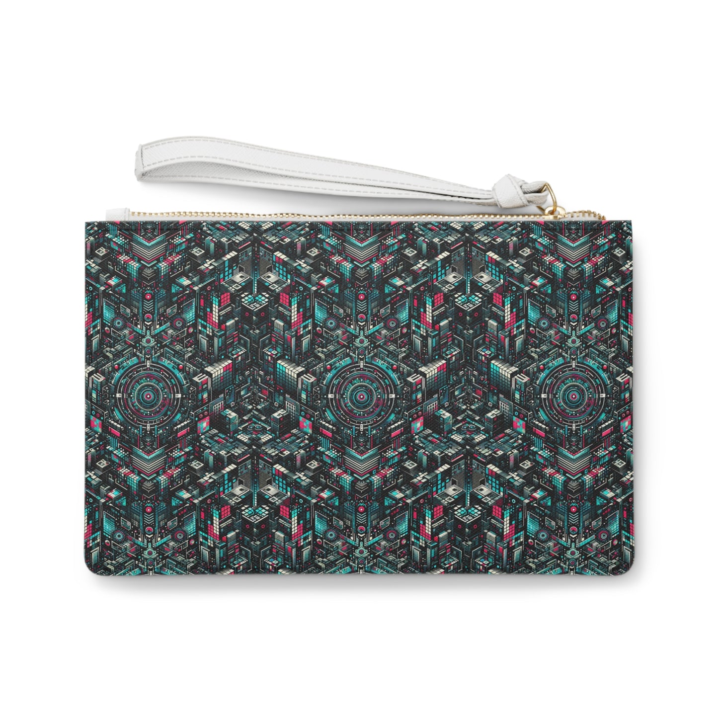 Digital Rebellion Tech-Inspired Streetwear Clutch Bag - 8404 Design-54